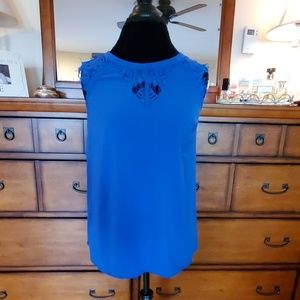 Blue sleeveless top